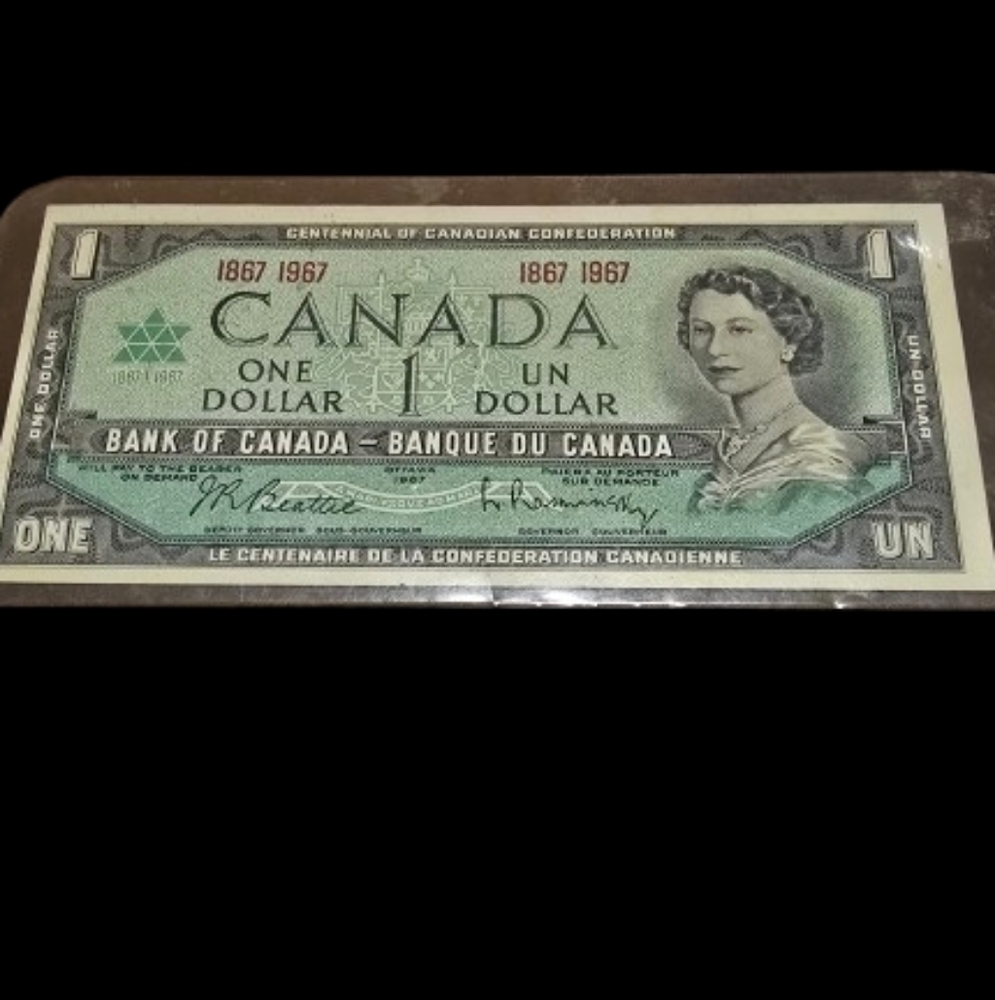 $1 Commemorative Note (1967) In honour of the 100th anniversary of Confederation